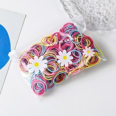 拇指髮圈100入 寶寶髮圈 兒童髮圈 彩虹髮圈 彈力橡皮筋髮圈 兒童髮飾