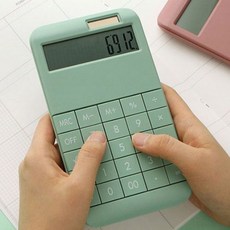 사요용 3색 오피스용 청소년 회계 전자 계산기 학생 핑크풋 68872EA 1(ea), 흰색