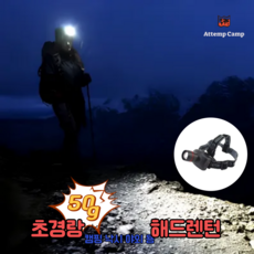 라쿤스 초경량 듀얼 LED 헤드렌턴 라이트, 블랙, 1개