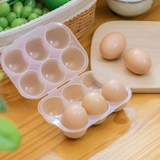 미니 계란 홀더 6 그리드 계란 보관 용기 고정 손잡이 플라스틱 계란 보관 상자 야외 캠핑 계란 캐리어