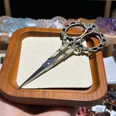 復古鏤空剪刀 刺繡手工DIY工具, 1個, 復古鏤空小剪刀 青銅色