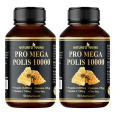 네이쳐스영 프로메가폴리스 호주산 프로폴리스 10000mg 100캡슐, 2개, 100정
