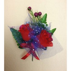 高級雙花玫瑰胸花束 (不含名條) - 結婚/訂婚婚俗用品, 1個