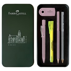 FABER-CASTELL 輝柏 精選書寫工具原子筆組, 1組, Rose Shadow(圓珠筆)+隨機出貨(鉛筆+38號螢光筆+橡皮擦)