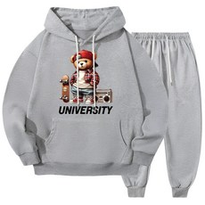 마고(MAGO) 빨강 체크곰 상하 셋트