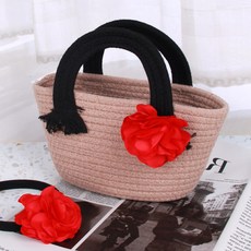 올드로즈 꽃 코사지 레드 8cm