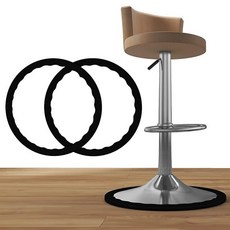 2팩 바 스툴 다리 프로텍터 링 미끄럼 방지 실리콘 의자 바닥 프로텍터 패드 보호 나무 긁힘 없음 소음 방지 신축성 있는 36.8cm(14.5인치)에서 41.9cm(1, 2Pcs/Black,Fits 14.5" to 16.5"