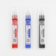 JSTrading [3개입] 파이롯트 열펜 0.5mm 리필심 1세트 (볼펜 타입) 프릭션 아이롱펜 열사인펜 다리미펜 지워지는펜, 1개, 레드