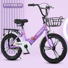 자전거 18인치 미끄럼 티노디노 저학년 두발 등교용 입문용 경량, 퍼플