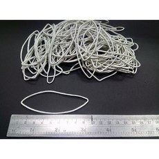 No. 26 白色電線橡皮筋 - 工廠包材大尺寸包裝，耐用不易斷天然橡膠橡皮筋, 1個, 1kg, 白色