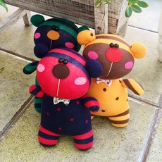 샤이니베어 양말인형 교구 펠트diy, 레드, 1개