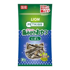 LION PETKISS 貓咪潔牙零食 小魚乾 12g, 1包