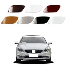 Goholy 자동차 전면 범퍼 헤드라이트 와셔 커버 볼보 S60 2014 2015 2016 노즐 39820312 39820330 워터 스프레이 브라운 왼쪽 드라이버 사이드, Left Drivers side, 레드