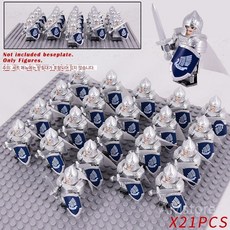 피규어 블록 반지의제왕 돌암로스 백조 기사단 로한병사 중세기사 나이트, 검수호단21, 1개