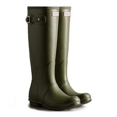 헌터 HUNTER WOMEN 톨 레인부츠 - 올리브리프 WFT1RMAOVL DDE409 JBQ566