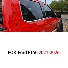 자동차 액세서리 포드 F-150 2021-2026 스테인리스 스틸 크롬 윈도우 몰딩 스트립 실 사이드 커버 트림, 02 2021-2026