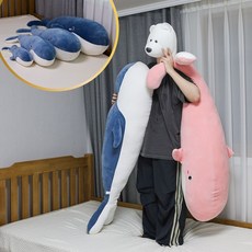 림401 대형 고래인형 애착인형 모찌인형 마니또선물 안고자는배게 바디필로우, 마린블루