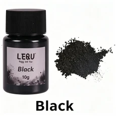 24색 마이카 파우더 진주빛 파우더 DIY 레진 공예 컵받침 양초 석고 공예 보석 제작에 적합합니다., 01 M, 1개, 14 검정색