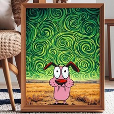 애니메이션 그림 서예 캔버스 거실 홈 장식 벽 예술, E. 21X30cmFrameless
