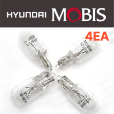 현대모비스 정품 T10 12V5W 전구 번데기 자동차 실내등, 4개, T1012V5W