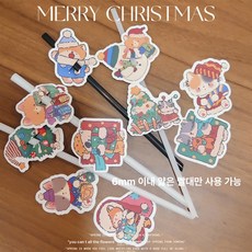 컬러젤 컵홀더 반짝반짝 크리스마스 시즌 생활용, 1개, 크리스마스 동화 빨대 컵 슬리브 100장