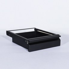 果毅工坊 角鋼專用抽屜盒 - 免組裝收納 適用於襪子/內衣褲收納, 1個, 300系列-大抽屜:30公分寬,黑紗色