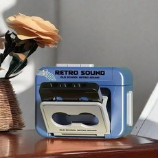 RETRO SOUND 迷你磁帶錄音機造型鑰匙圈, 【天藍I錄音款】-收yin鑰匙扣
