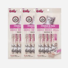 더캣츠 미니 베로베로젤 고양이간식 10g, 닭 + 참치 혼합맛, 3개
