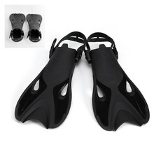 이로운 오리발 스노클링 블랙 235-255mm 숏핀 강습 물갈퀴 수영장 수영 물놀이 스노쿨링