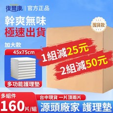 復康 尺寸加大 加厚成人護理墊 45x75cm, 1個, 45*70-加厚瞬吸 出口品質-80片,1箱/組