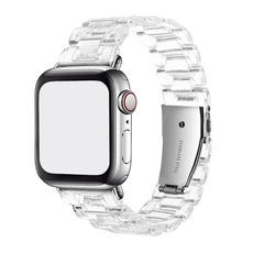 w9999 Apple Watch 7 6 5 4 3 SE 兼容透明錶帶, 透明 38/40/41mm