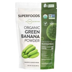 MRM Nutrition 유기농 녹색 바나나 분말 240g(8.5oz) Nutrition (MRM 뉴트리션), 1, 240g