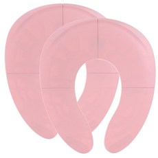 펀블리스 접이식 여행 변기 시트 - 안전 흡입 컵이 있는 휴대용 트레이닝 시트 보관 가방, PINK-2P