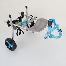 老年狗輪椅寵物輔助車貓輪椅狗通用後肢殘疾助力代步車, 藍色兩輪,藍色XXS, 1個