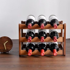 흰색 3단 와인랙 원목 와인병 거치대 테이블용 와인 진열장 선반
