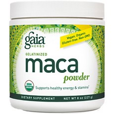 gaia HERBS 無麩質素食糊化瑪卡補充粉, 227g, 1罐