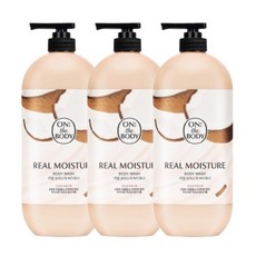 약산성 바디샴푸 온더바디 리얼모이스처 아몬드 바디워시, 3개