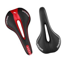 자전거 사이클 산악 로드 쿠션 전립선 안장260224EA, 레드 블랙