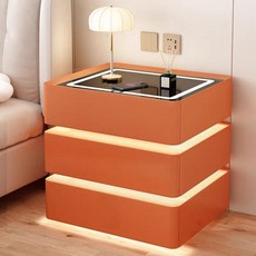 사무실 지문금고 귀중품 상자 돈통 회사 호텔 비밀 서류, 완제품, 25x40x65cm, 오렌지무선충전+삼색데스크탑