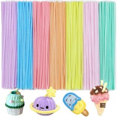 파이프 공예품 500개 미술 용품 u2026 샤닐 다색