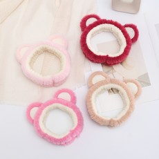 디어블루 컬러곰돌이 세안 헤어밴드, 1개, 딸기우유