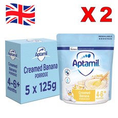 2세트 125G 5개 압타밀 크림드 바나나 포리지 시리얼 Creamed Banana Porridge, 10개