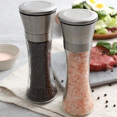 파쿠젠 1+1 스텐 후추 그라인더 깨갈이 소금갈이 2P세트
