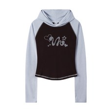 브랜드정품 벤힛 VENHIT VH 심볼 로고 레글런 후드 슬리브_브라운블루 325261