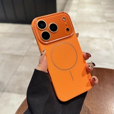 適用果粉17promax皮紋磁吸手機殼支持無線充iPhone16plus保護套15