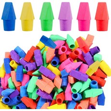 펜슬 탑 지우개 120PCS 6가지 다양한 색상의 캡 홈 오피스용 교사 교실 용품 공부할 때 반드시 연필이 있어야 합니다