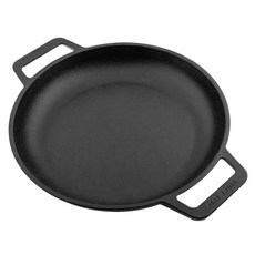 Victoria維多立亞輕量雙耳鑄鐵鍋圓弧煎鍋 10吋/25公分, 1個, 黑色, 33cm