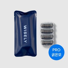 와이즐리 PRO 5중 면도날 리필 4P, 2개, 4개입