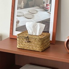 티 박스 차 칸막이 바구니 상자 수납 소품 커피 홈카페 보관함, 1개, F. 초본 휴지통 17x12x7.5cm