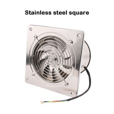 환풍기 창문형 창문 화장실 업소용 욕실 창틀 주방 업소용환풍기 벽면형 DMWD 46 인치 배기 팬 벽 창 덕트 부스터 환기 송풍기 배기기 공기 청소 통풍구, 2) 4 inches - Silver Square
